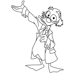 Ludwig Von Drake Mickey Mouse Funhouse Free Coloring Page for Kids