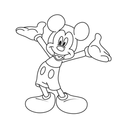Mickey Mouse 2 Mickey Mouse Funhouse Free Coloring Page for Kids