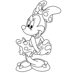 Minnie Mouse 2 Mickey Mouse Funhouse Free Coloring Page for Kids
