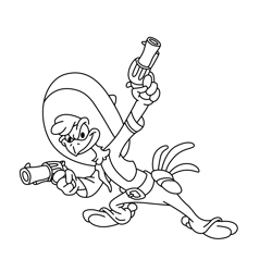 Panchito Pistoles Mickey Mouse Funhouse Free Coloring Page for Kids