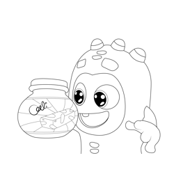 Hungry Fuse Minibods Free Coloring Page for Kids