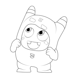 Pogo laughing  Minibods Free Coloring Page for Kids