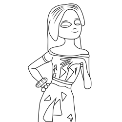 Clara Nightingale Miraculous Zag Chibi Free Coloring Page for Kids
