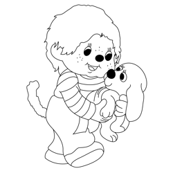 Best Friend Monchhichi Free Coloring Page for Kids