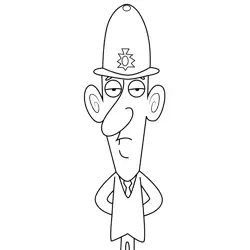 Bobby McDim Mr. Bean Free Coloring Page for Kids