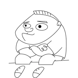 Bruiser Jr Mr. Bean Free Coloring Page for Kids