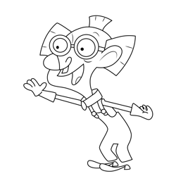 Clown Mr. Bean Free Coloring Page for Kids