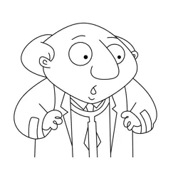 Doctor Mr. Bean Free Coloring Page for Kids