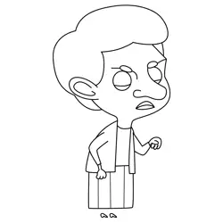 Ma Bean Mr. Bean Free Coloring Page for Kids