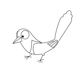 Magpie Mr. Bean Free Coloring Page for Kids