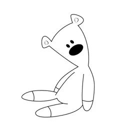 Teddy Mr. Bean Free Coloring Page for Kids