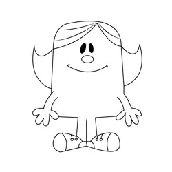 Little Miss Calamity Free Coloring Page for Kids
