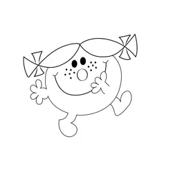 Little Miss Trouble Free Coloring Page for Kids