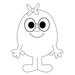 Little Miss Whoops Free Coloring Page for Kids