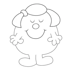 Lm Little Miss Free Coloring Page for Kids
