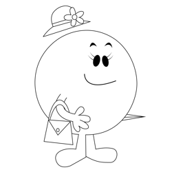 Miss Bossy Free Coloring Page for Kids