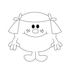 Miss Giggles Free Coloring Page for Kids
