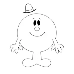 Mr. Cheerful Free Coloring Page for Kids