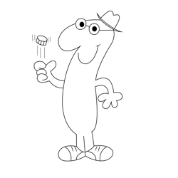 Mr. First Free Coloring Page for Kids