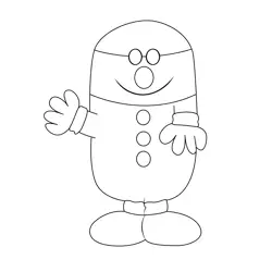 Mr. Freezy Free Coloring Page for Kids