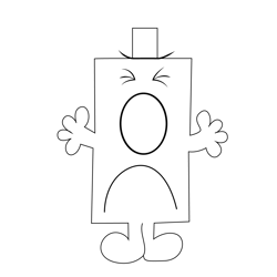 Mr. Grumpy Free Coloring Page for Kids
