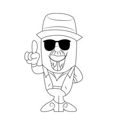 Mr. Heisenberg Free Coloring Page for Kids