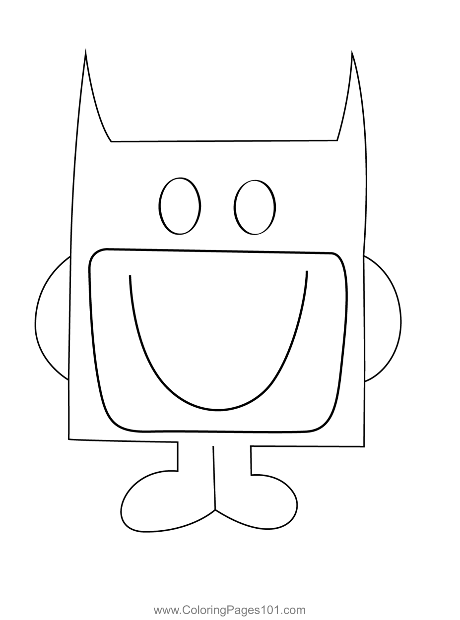 Mr. Men Batman Coloring Page for Kids - Free Mr. Men Printable Coloring ...