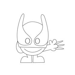 Mr. Men Wolverine Free Coloring Page for Kids