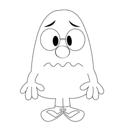 Mr. Nervous Free Coloring Page for Kids