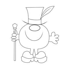 Mr Pimp Free Coloring Page for Kids