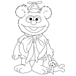 Baby Fozzie Free Coloring Page for Kids