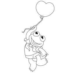 Baby Kermit Fly Free Coloring Page for Kids