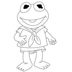 Baby Kermit Free Coloring Page for Kids
