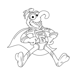 Super Gonzo Free Coloring Page for Kids
