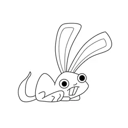 Monster Rabbit Free Coloring Page for Kids