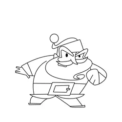 Santa Claus Free Coloring Page for Kids