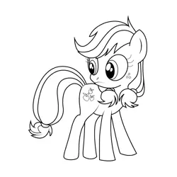 Applejack My Little Pony Equestria Girls Free Coloring Page for Kids