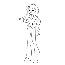 Principal Celestia Human My Little Pony Equestria Girls Free Coloring Page for Kids