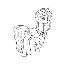 Principal Celestia My Little Pony Equestria Girls Free Coloring Page for Kids