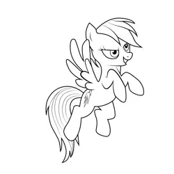 Rainbow Dash My Little Pony Equestria Girls Free Coloring Page for Kids