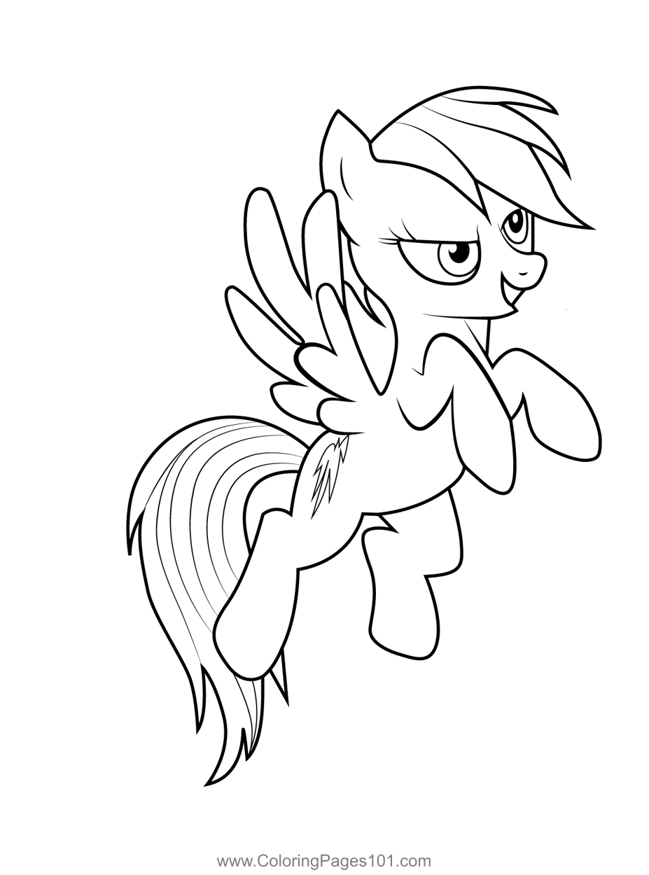 Rainbow Dash My Little Pony Equestria Girls Coloring Page for Kids ...