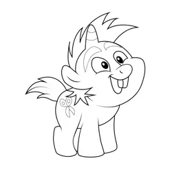 Snip My Little Pony Equestria Girls Free Coloring Page for Kids