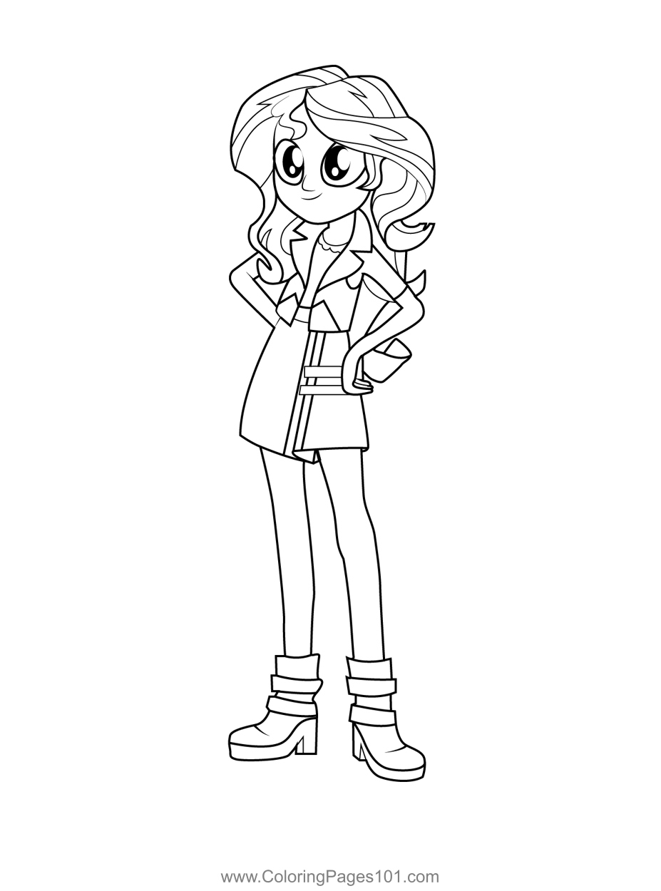 Sunset Shimmer Human My Little Pony Equestria Girls Coloring Page ...