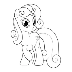 Sweetie Belle My Little Pony Equestria Girls Free Coloring Page for Kids