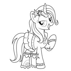 Trixie My Little Pony Equestria Girls Free Coloring Page for Kids