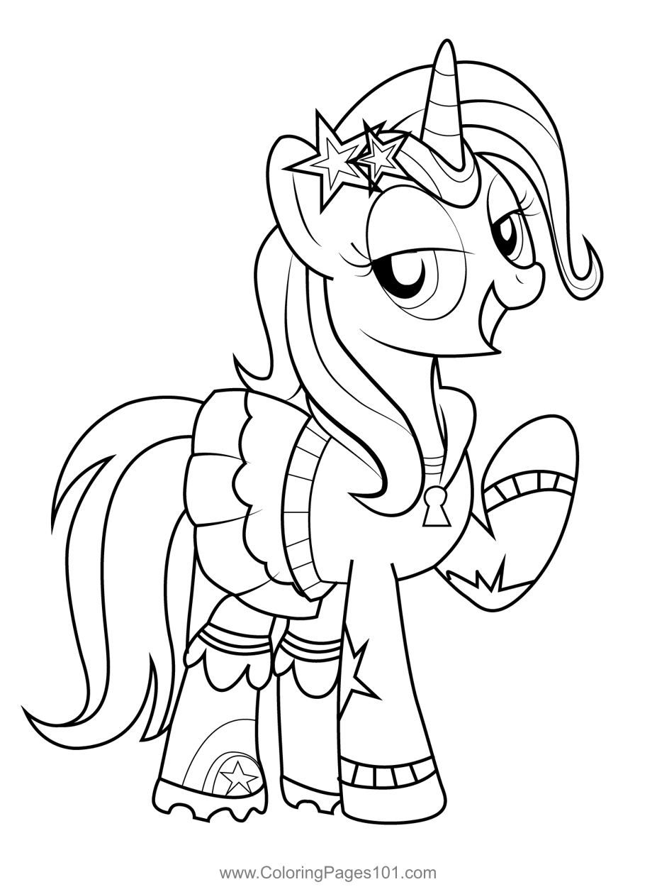 Trixie My Little Pony Equestria Girls Coloring Page for Kids ...