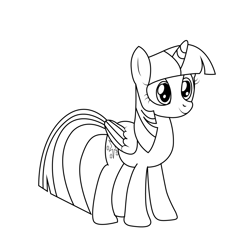 Twilight Sparkle My Little Pony Equestria Girls Free Coloring Page for Kids
