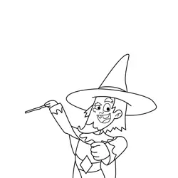 Badalf the Wicked Wizard Free Coloring Page for Kids