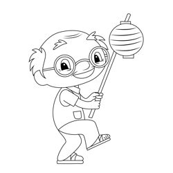 Yeye Walk Free Coloring Page for Kids