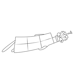 Seven lying down Numberblocks Free Coloring Page for Kids